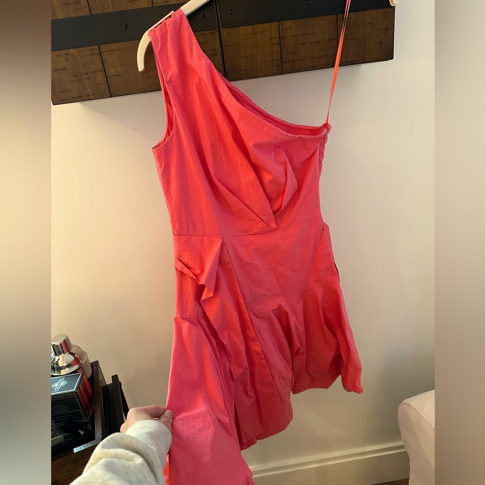 Derek Lam Collective Coral One Shoulder Puff dress size 38 (US 2)